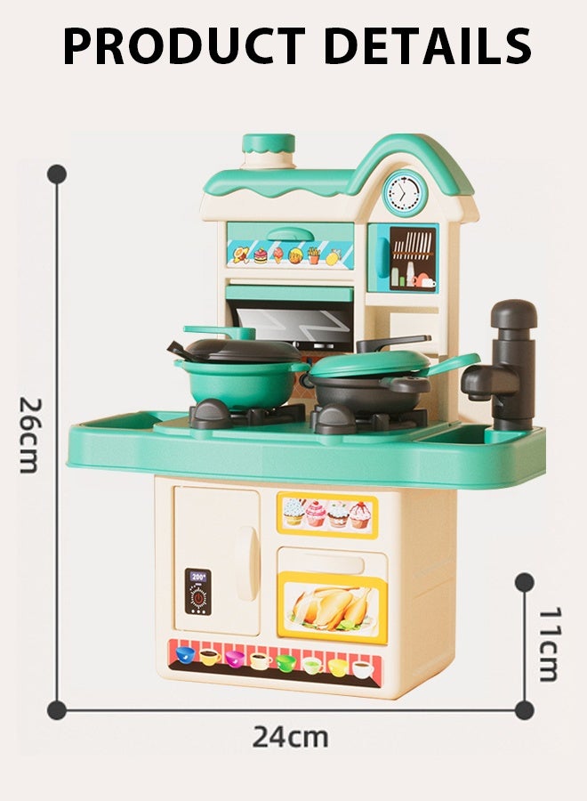 45PC Kitchen Pretend Toy Set ,Kids Mini Kitchen Toys Simulation Cooking Set,Children's toy kitchen set with game sink,Playhouse Kitchen Children's Toy Set,Children Role Play Cookware Indoor DIY Kitchen Toy Games Kitchen Accessories Toys Sets for Boys Girls Kids - Image 2