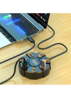 PRO Laptop USB Hub USB 2.0 Hub USB Port Hub 7 Port USB 2.0 Data Hub USB Data Hub Splitter Multiple Extra USB Ports Extender Adapter Laptop Keyboard Hard Drive USB Audio Data Transfer Support Windows series/MacOS/Liniux and other systems, multi-system compatible（0.6M）  - Image 2