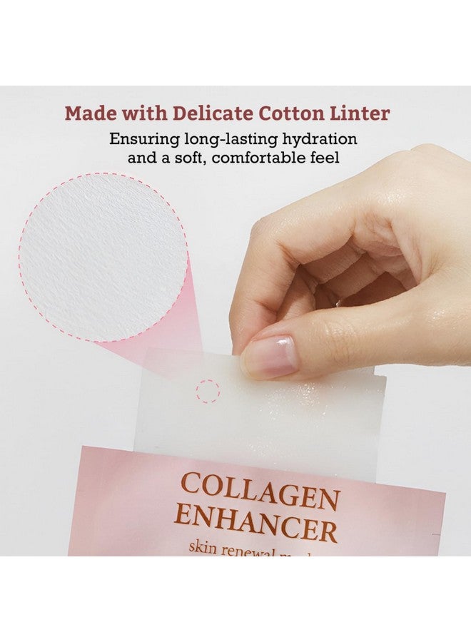 Leaders LEADERS Collagen Enhancer Skin Renewal Mask - Boosts Elasticity, Firmness & Hydration for a Plump - Hydrating Face Mask with Hydrolyzed Collagen, Plant Extracts, & Moisture-Rich Formula - 10 Sheets - Image 5