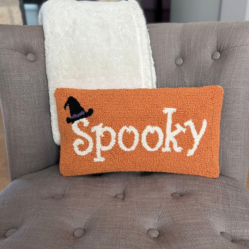 Decorvo Multi item matching Hand Hooked Halloween Pillow - 9X16 inches Throw Pillow for Couch or Dorm (Spooky) Budget friendly premium quality - Image 2