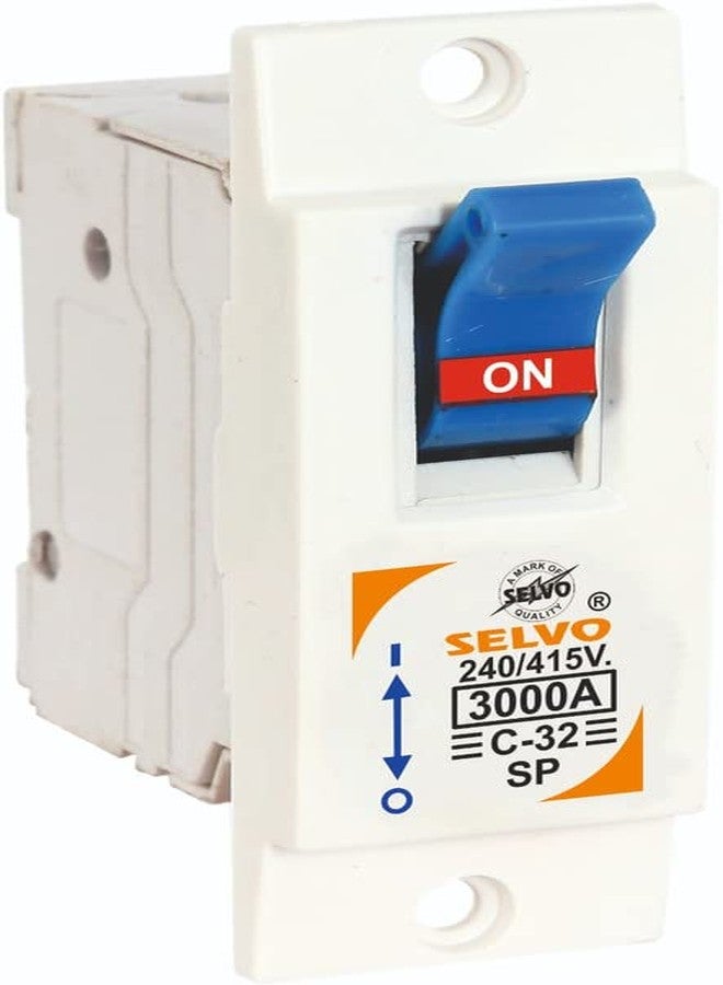 SELVO C-32A Single Pole Flush Mounted (Screw Mounted) Mini MCB (Pack of 3) - Image 1