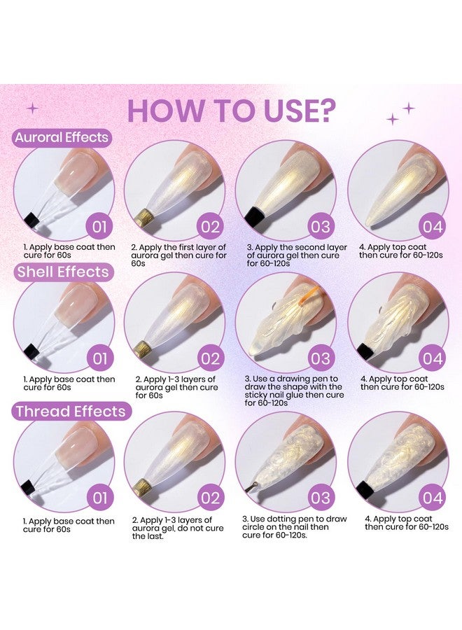 سوبوي طلاء أظافر جل اللؤلؤ 12 لونًا من جل طلاء الأظافر اللامع على شكل حورية البحر باللون الأبيض والوردي والأزرق قزحي الألوان جل طلاء الأظافر من الأشعة فوق البنفسجية لطلاء الأظافر بنفسك في المنزل - Image 5