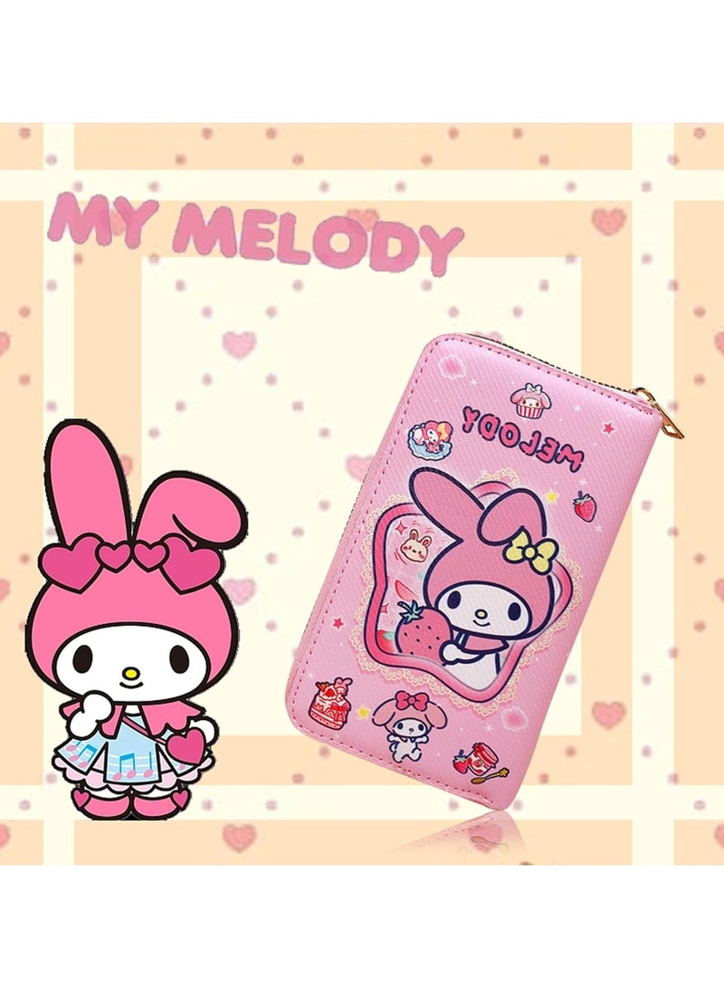 عام محفظة أنيمي ميلودي محفظة ميلودي بسحاب محفظة جلد صناعي محفظة نسائية طويلة جلد صناعي محفظة نسائية - Image 4