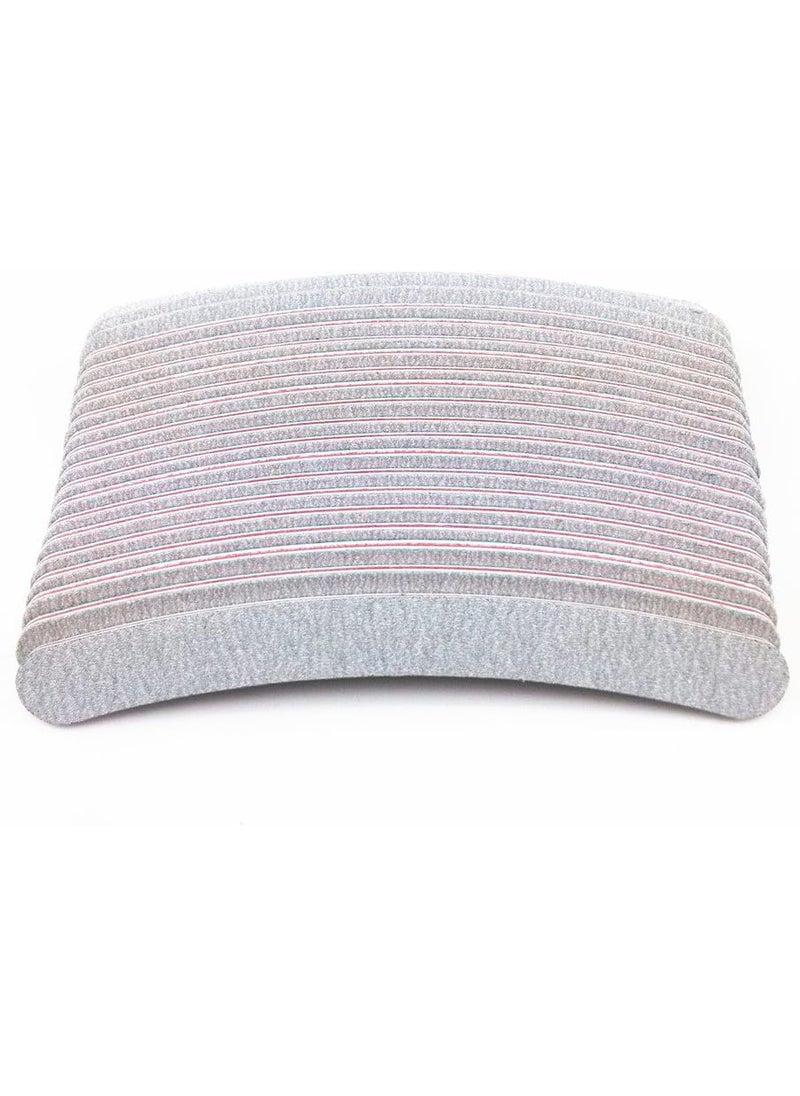 Yueton - Yueton 20pcs 100/180 Grit Curve Double Sided Zebra File Emery Board Nail Files - Image 1