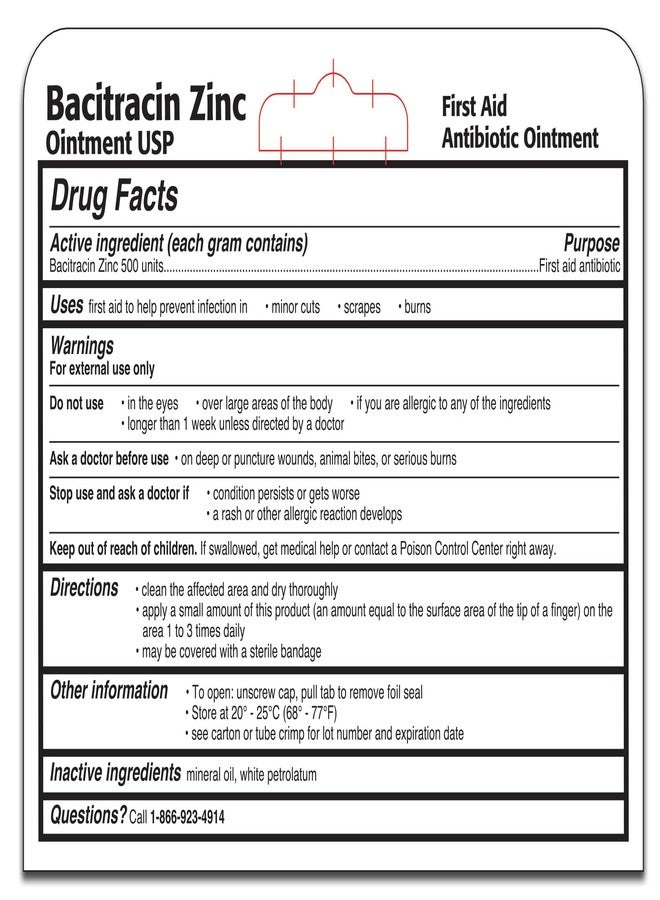 Taro Bacitracin Zinc Ointment 0.5OZ TARO - Image 2