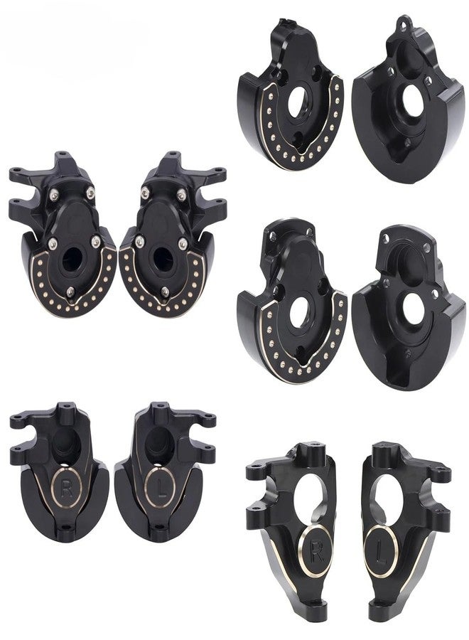 G.T.R RC F10 Axle Brass Weights Steering Knuckles Front and Rear Portal Cover for 1/10 RC Crawler Vanquish VRD VS4-10 Phoenix LCG Upgrade (3 in 1) - Image 1