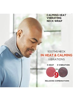 REOCLE Heat Neck Wrap Electric Neck Heating Pad Mat with Vibrations & 3 Heat & 3 Vibration Settings & 9 Relaxing Combinations  - Image 2