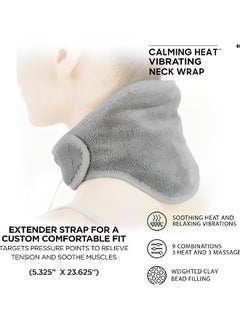 REOCLE Heat Neck Wrap Electric Neck Heating Pad Mat with Vibrations & 3 Heat & 3 Vibration Settings & 9 Relaxing Combinations  - Image 3