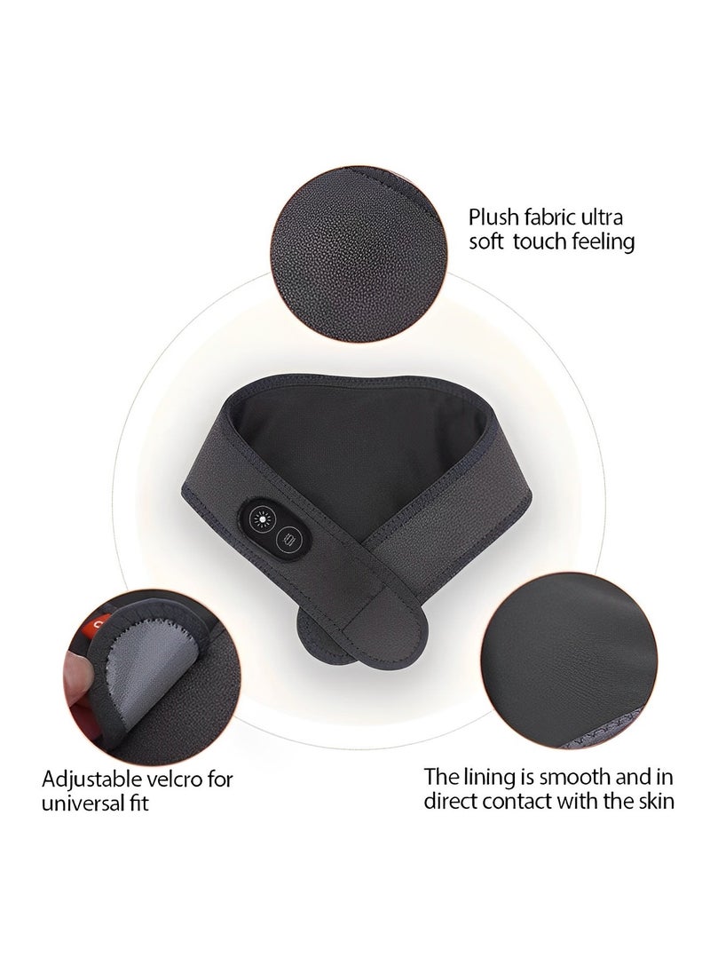 Heat Neck Wrap Electric Neck Heating Pad Mat with Vibrations & 3 Heat & 3 Vibration Settings & 9 Relaxing Combinations