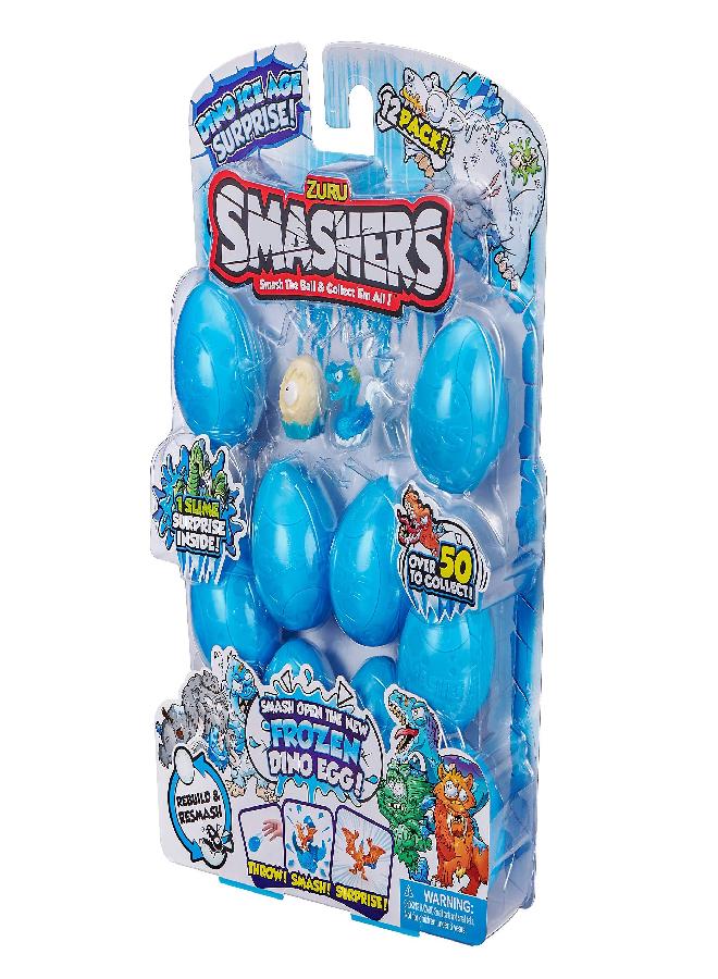Smashers Dino Ice Age 12-Pack Smash Eggs by ZURU (7458-S001) , Blue