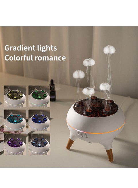 Smoke Rings Multiple Fragrance Diffusers Desktop Flame Humidifiers Household Heavy Fog Volume Colorful Lights Remote Control Gift For Girlfriend Sleep Aromatherapy Color Changing Machine