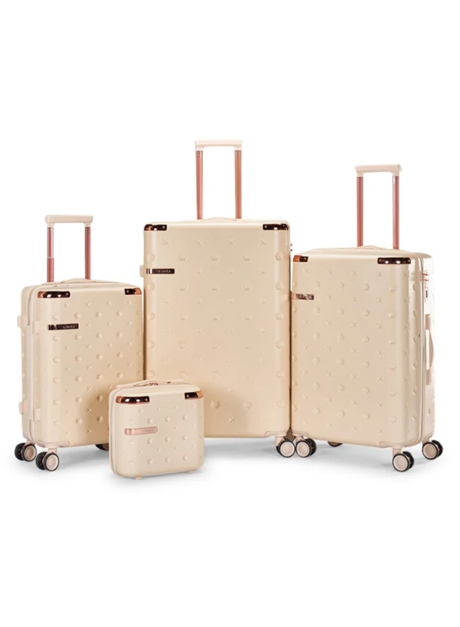 Limra Luggage set 4 pieces travel Bags with a distinctive design from limra Beige