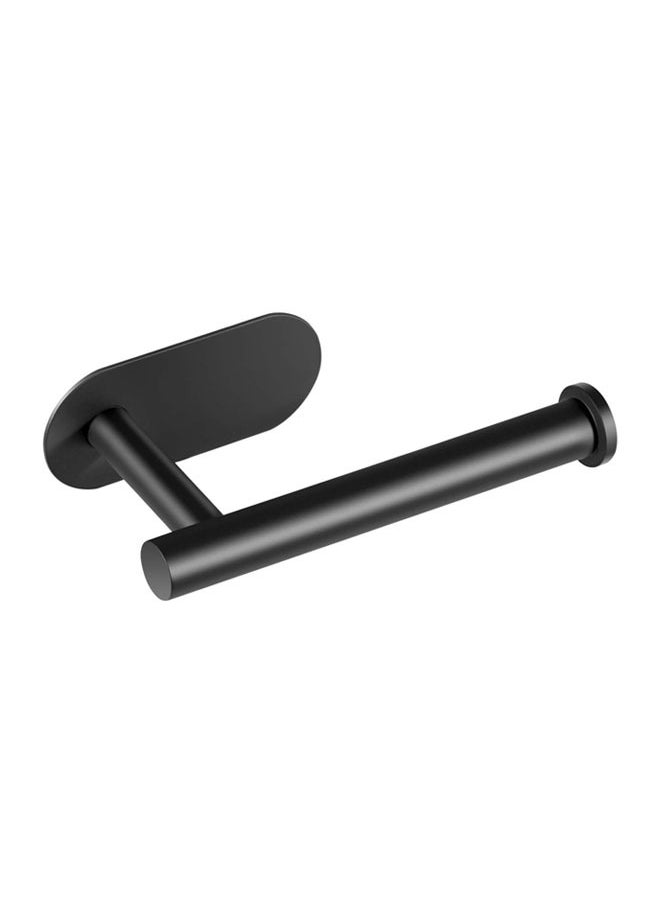 FLYROAD Toilet Paper Holder,Brushed Nickel,Wall Mount, Upgraded Adhesive Toilet Roll Holder,no Drilling,Bathroom/Rv/Washroom,Stainless Steel,Rustproof (Black)  - Image 1