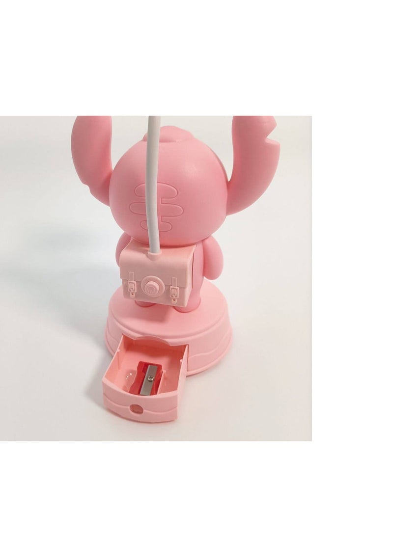 Generic Stitch Lamp To illuminate your office with environmentally friendly, eye-safe lighting, we have provided you with a 3D lamp made of high-quality acrylic. The lamp features white and yellow LED lighting, a pencil sharpener, a sticker sheet, a USB charging cable, and all images are real.  - Image 5