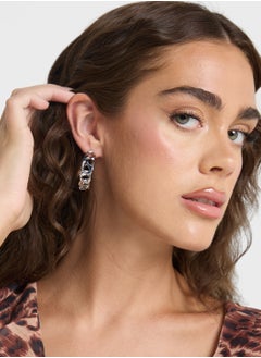 Ginger Chain Link Hoop Earrings  - Image 3