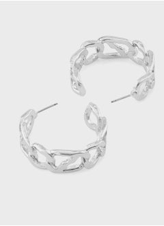 Ginger Chain Link Hoop Earrings  - Image 2