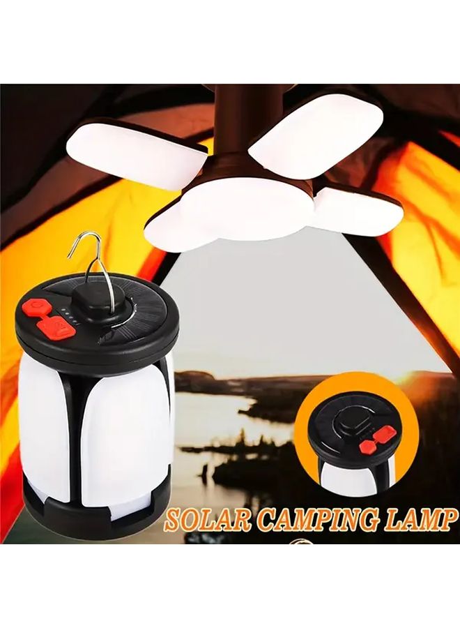 1pc Solar Powered Foldable Lantern Hands Free Flashlight Auto On Off For Camping Outdoor - Image 2