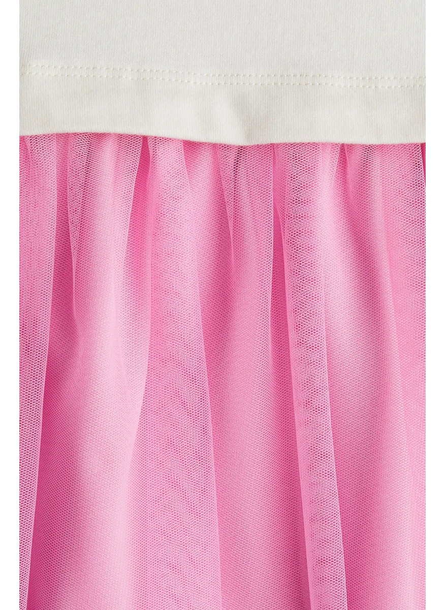 اتش اند ام Print-Motif Tulle Dress
