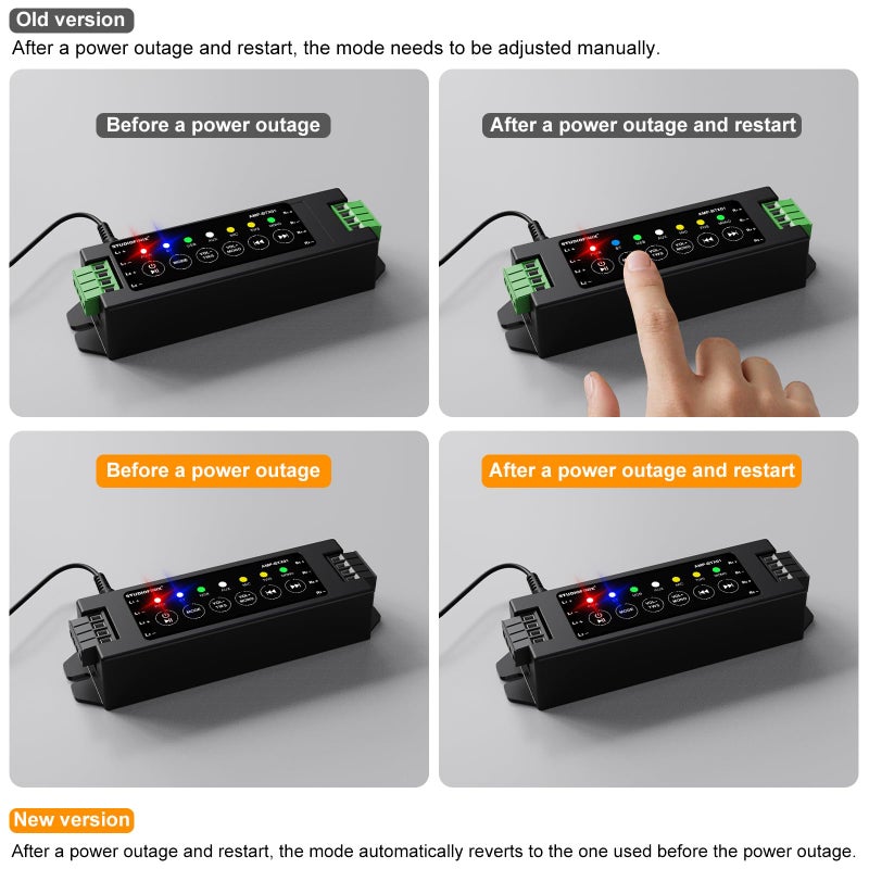 STUDIOFINIX 4-Channel Wall Mount Amplifier, 19V3A, Power-Off Memory & Infrared Remote Control with Bluetooth 5.0, USB/MIC/AUX/TWS, for Home/Garage/Ceiling Speakers - Image 3