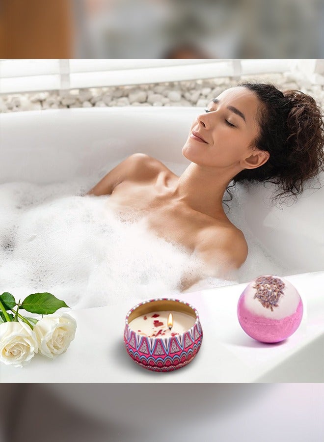 عربست مجموعة هدايا سبا للنساء، مجموعة مستلزمات الاستحمام والعناية بالجسم من لافندر إيسينشالز المكونة من 11 قطعة - مع رداء حمام ومناشف ونعال، هدايا للصديقة والأخت والأم؛ هدايا عيد الأم، هدايا عيد الميلاد للنساء - Image 3