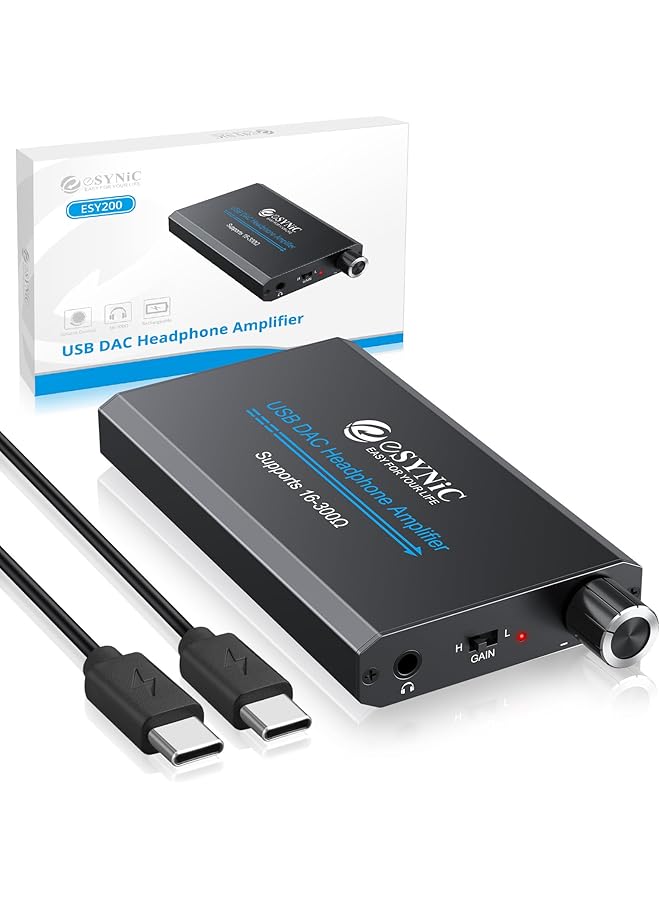 erorex Professional Usb Dac Headphone Amplifier 16 300Ω Portable Headphone Volume Amplifier  - Image 1