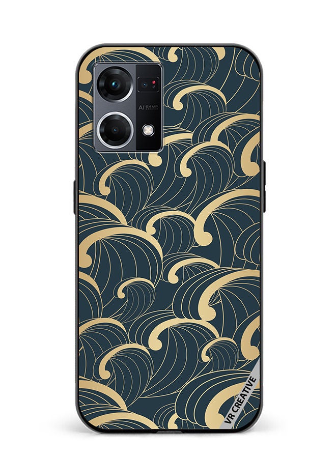 VR CREATIVE Protective Case Cover For Oppo Reno8 4G Asian Icon Design Multicolour - Image 1