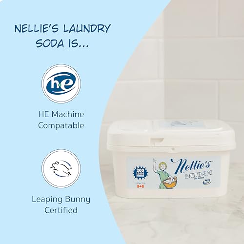 Nellie's Nellies Laundry Soda Concentrated Laundry Detergent Powder 200 Loads Gentle on Skin and Environment FragranceFree Made in Canada - Image 5
