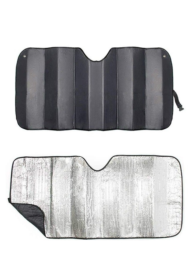 Car Sunscreen Insulation Sun Block Front Windshield Sunshade Block Shading Curtain Car Sun Visor - Image 2