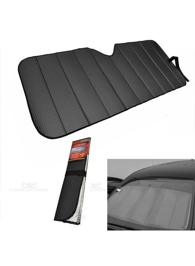 Universal Foldable Car Windshield Sun Shade Reflective Front Window Sun Visor Heat Insulation UV Protection Foldable Auto Sun Screen - Image 5