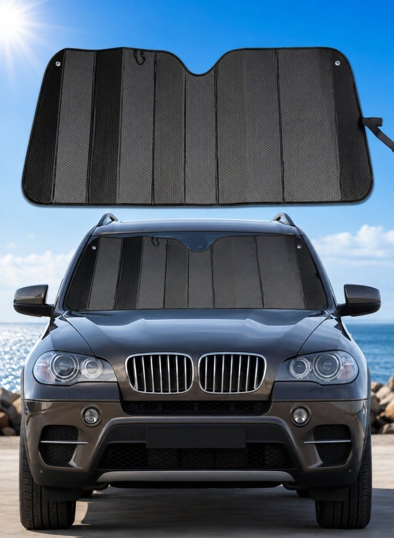 Universal Foldable Car Windshield Sun Shade Reflective Front Window Sun Visor Heat Insulation UV Protection Foldable Auto Sun Screen - Image 2