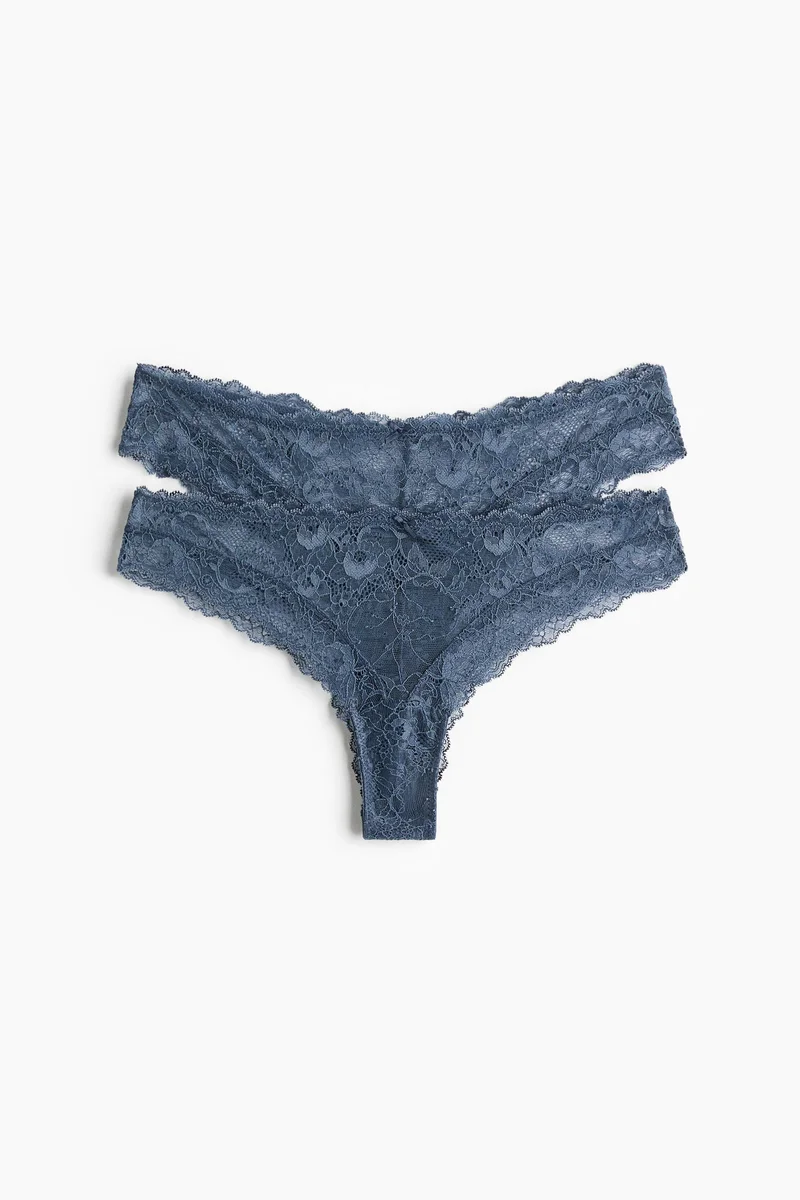 H&M 2-pack lace Brazilian briefs