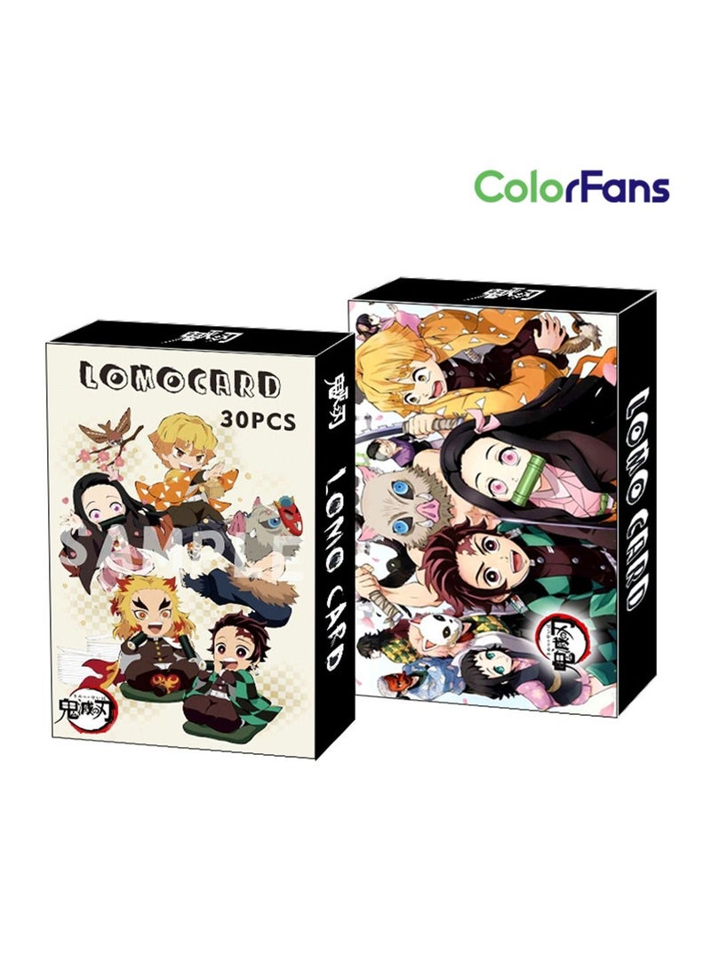 Color Fans 30 قطعة من بطاقات لومو أنيمي قاتل الشياطين اللطيفة - Image 1
