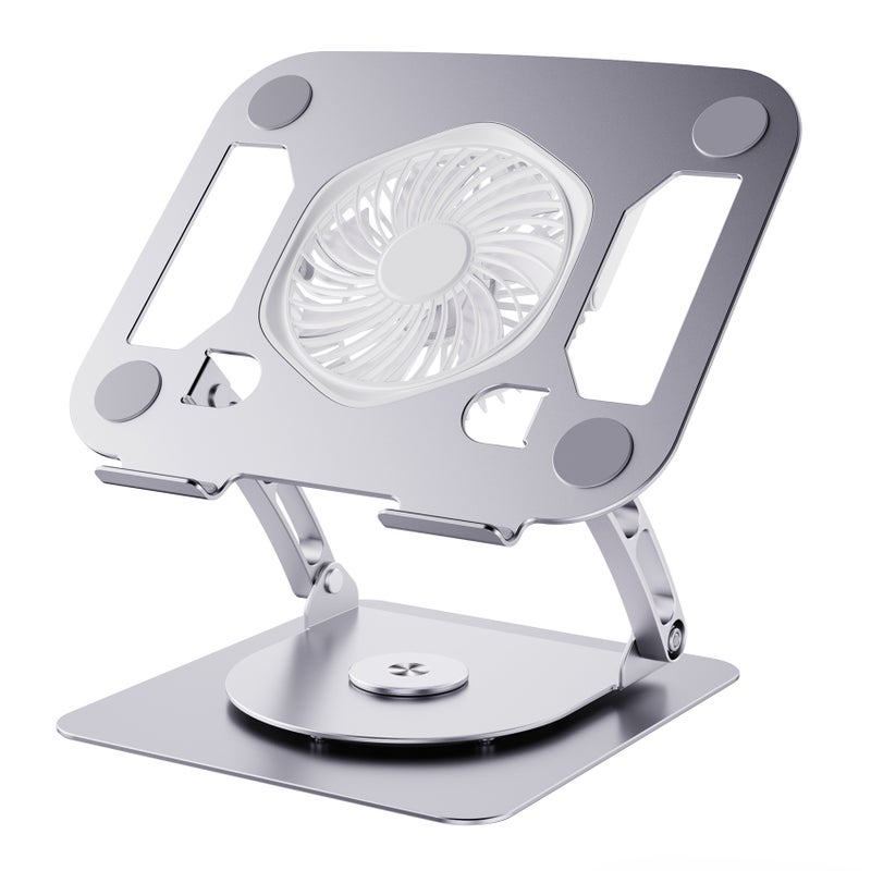 Metal Adjustable Folding Double-Layer Cooling Stand Base Desktop Laptop Stand Tablet Notebook Stand 3 - Image 1