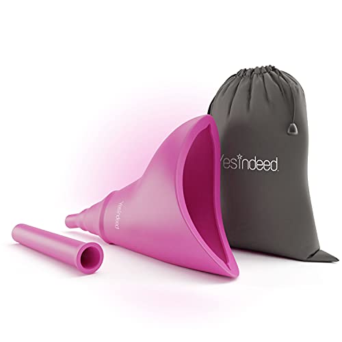 YESINDEED The Original YESINDEED Female Urination Device Silicone Funnel Urine Cups Portable Urinal for Women Standing Up to Pee Reusable Easy to Clean, for After Surgery, Outdoor +Extension Tube (Purple) - Image 2