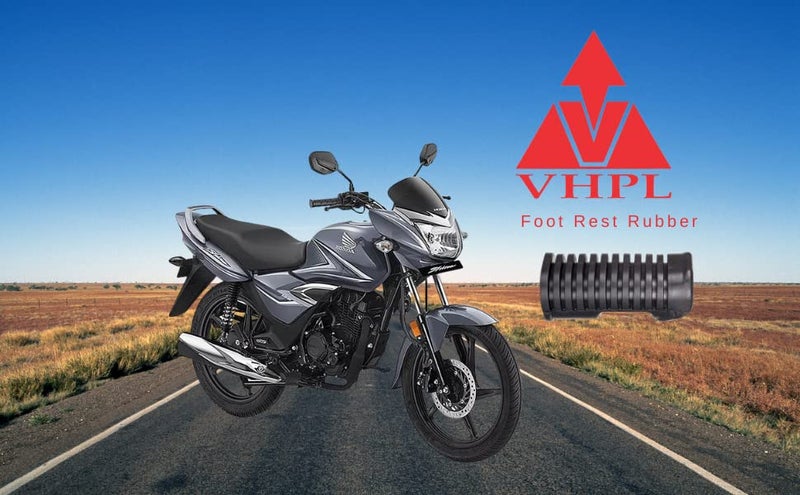 VHPL Foot Rest Rubber Black Lower Foot Rest for Honda Shine (Set of 2) Perfect Design,No Rusting, Hight Quality Rubber Material, Durable, Quick & Simple Set- up - Image 2