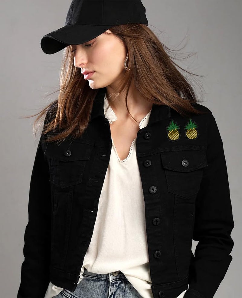 Generic 4 Pcs Pineapple Fruits Applique Embroidered Sew-on Patch ; Size Small: 5.2cm x 3.2cm for Jackets, Bags, Caps, Jeans, Outdoor Clothing ; Imported from Malaysia (4 Pieces). (Code: SBX-277) - Image 4