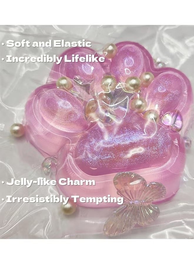 2 Pcs Squishy kit Cat Paw Squeeze Toys Cute PVC Fufu Squishy Toys for Anxiety Relief Soft Stress Toys for Party Favors Novelty Things Birthdays OPP Packaging - Image 3