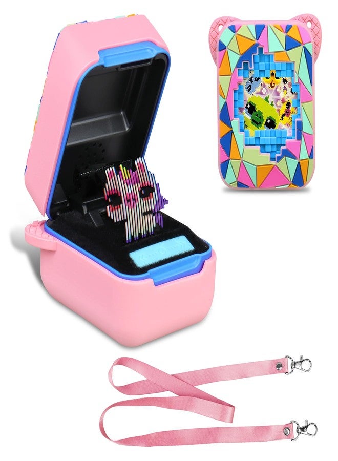 BOVKE Silicone Cover Case for Bitzee Magicals Interactive Toy with 20 Characters Inside, Bitzee Magicals Digital Pet Protective Skin Sleeve for Bitzee Virtual Electronic Pets Kids Toys, Pink - Image 1