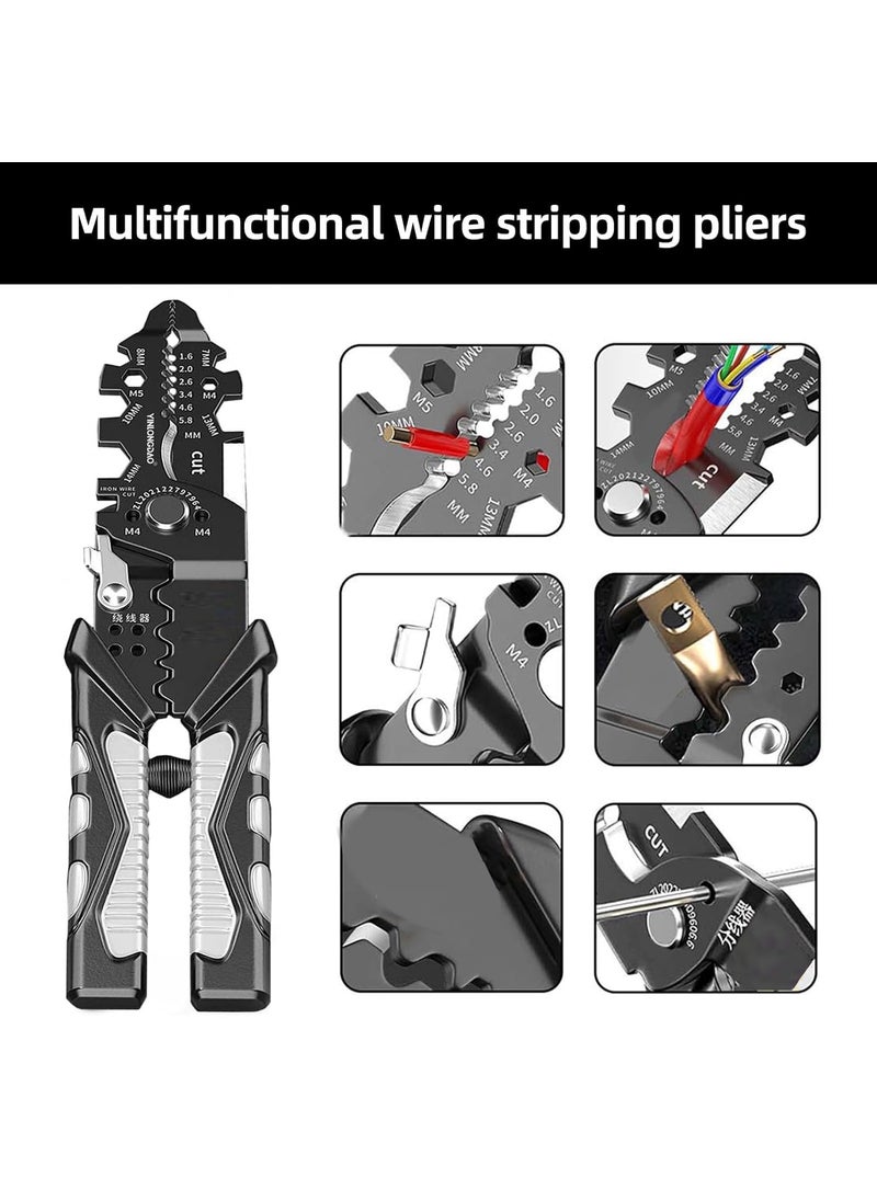SHOPKART 25in1 Multifunction Wire Strippers Electeical 8 inch Wire Crimping Tool Wire Cutter Professional Electrician Pliers Tools and Cable Stripper for Cutting Stripping Shearing  - Image 2