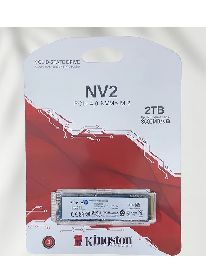 Kingston NV2 M.2 2TB NVMe PCIe4.0 Internal SSD Up to 3500MB/s Read / 2800MB/s Write Speed for Desktop Laptop  - Image 1