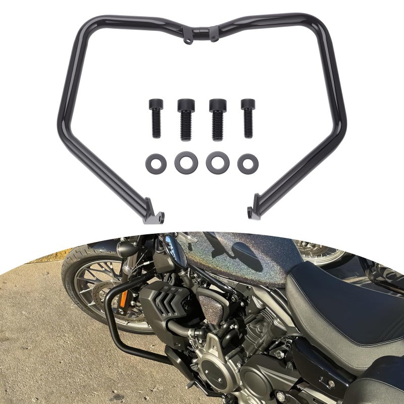 Aferrizu Gloss Black Engine Guard Crash Bar for Harley Davidson Sportster S RH1250S 20212025 Nightster RH975 20222025 Nightster Special RH975S 20232025 Accessories Motorcycle Highway Bar