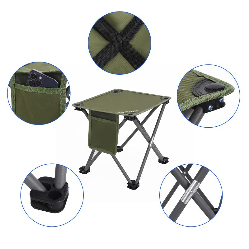 Roptat 2 Pack Camping Stool,Portable Folding Compact Lightweight Stool Seat for Camping Fishing Hiking Gardening Outdoor Walking Backpacking Travelling and Beach with Carry Bag - Image 3