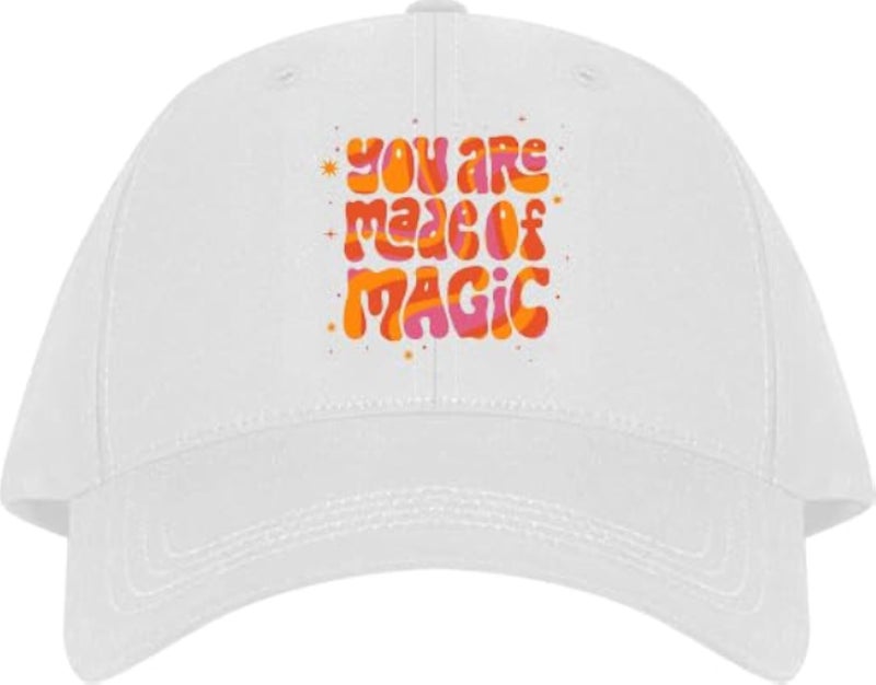 You are made of magic Plain unisex baseball cap White