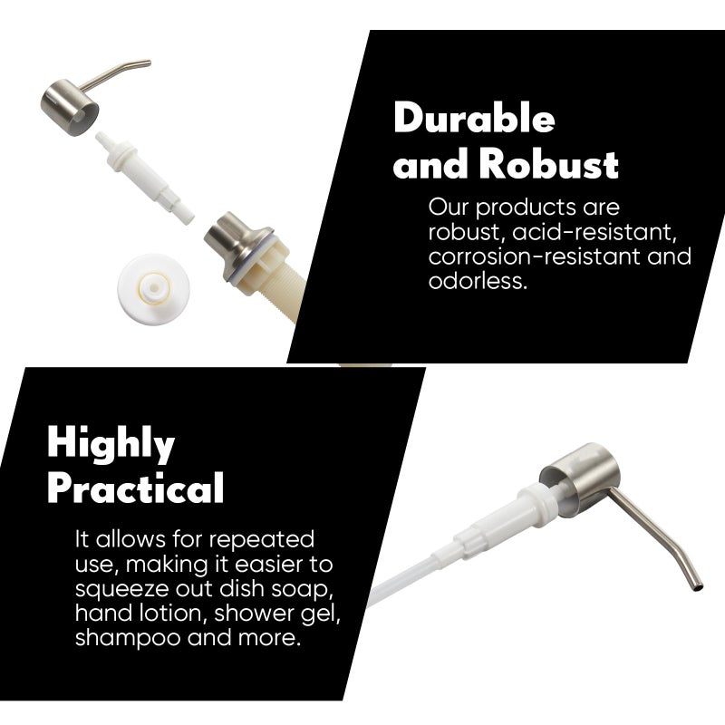 Sieral Replacement Liquid Soap Dispenser Pump Only, 12 Inch Sink Soap Pump Repair Parts Replacement with Straw, Compatible with General Sink Liquid, Suitable for Home, Commercial, and Industrial - Image 3