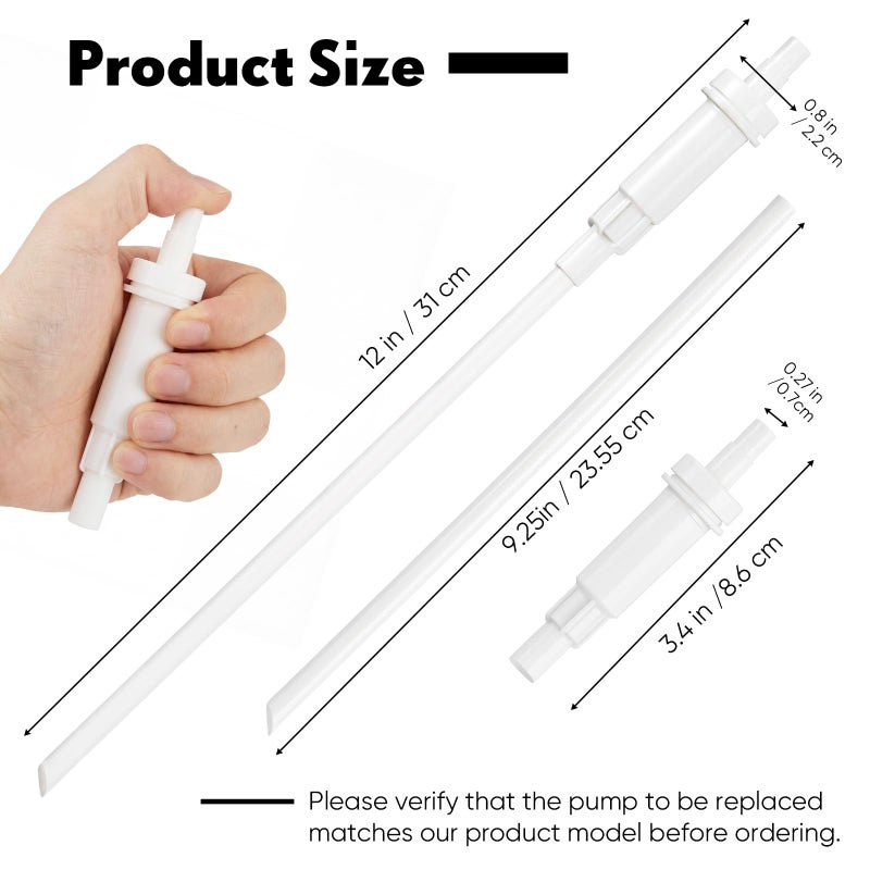 Sieral Replacement Liquid Soap Dispenser Pump Only, 12 Inch Sink Soap Pump Repair Parts Replacement with Straw, Compatible with General Sink Liquid, Suitable for Home, Commercial, and Industrial - Image 2