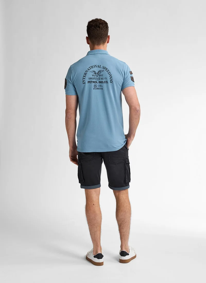 Petrol Industries Pale Blue Men Polo Short Sleeve for Men | Best Price UAE