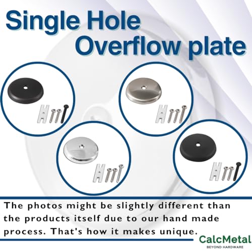 CalcMetal Single Hole Bathtub Drain Overflow Plate with One Matching Screws, Easy to Install, Venetian Bronze - Image 5