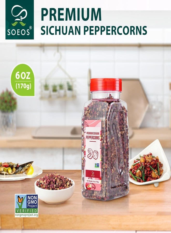 Soeos Sichuan Peppercorns, 6oz(170g), Whole Premium Red Szechuan Peppercorns for Authentic Sichuan Cuisine, Citrusy Aroma & Tingling Flavor, Ideal for Hot Pot, Mapo Tofu, Stir-Fry & Seasoning - Image 3