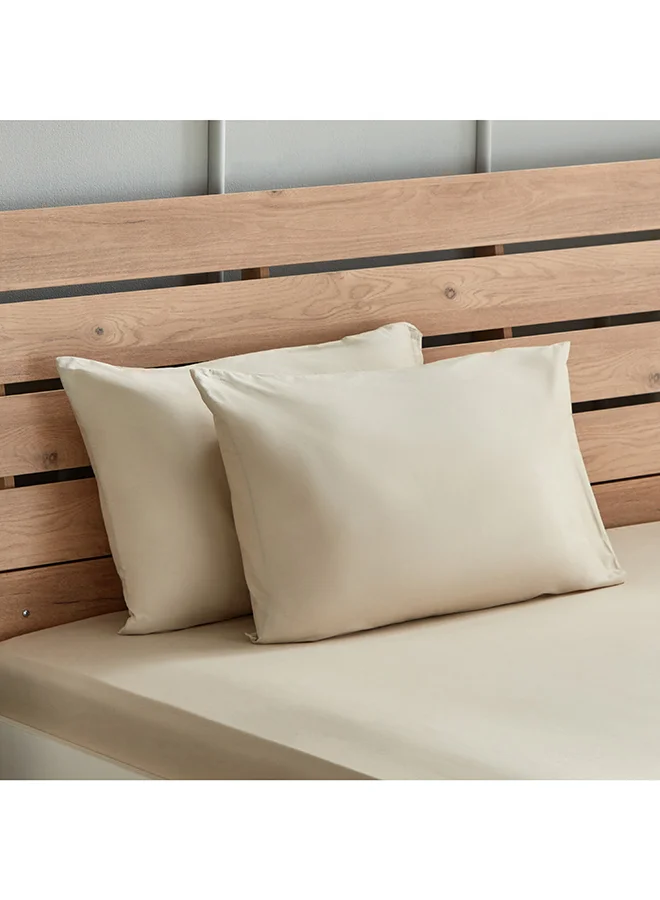 Home Box Essential 2-Piece Cotton Pillow Cover Set 75 x 50 cm