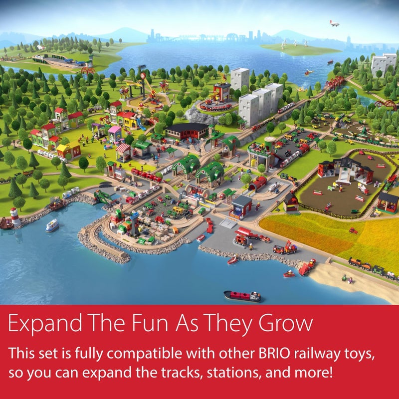 BRIO World Advanced Expansion Pack - 11-Piece Wooden Train Track - FSC-Certified - Compatible with All Railways - Includes Wooden Tracks & Switches for Interactive Railway Fun - Ages 3 & Up - Image 4